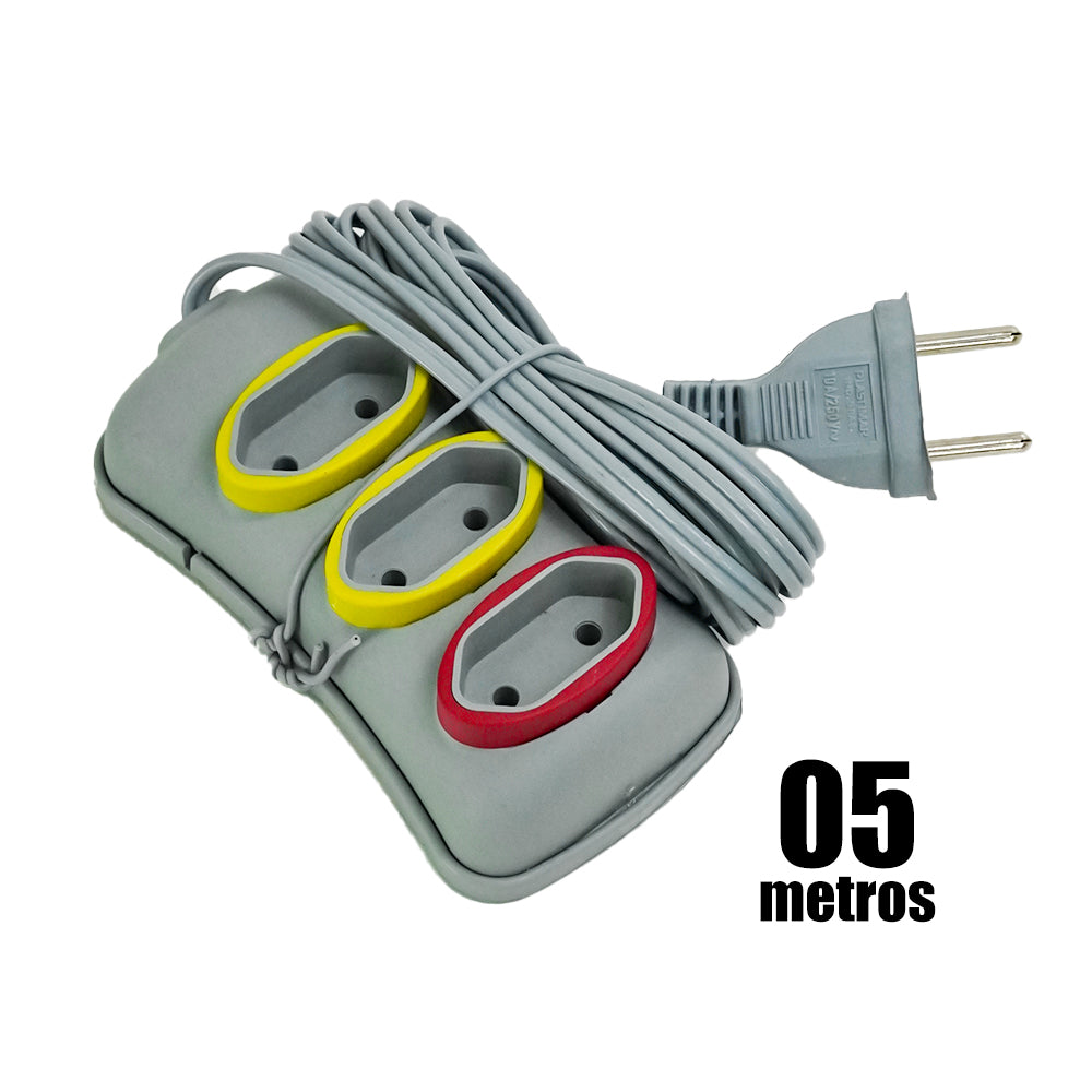 Extensão big fio cinza PL 5 metros