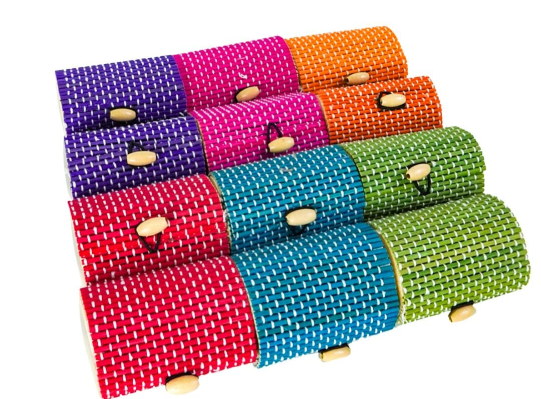 porta jóias de bambu com 12 unidades