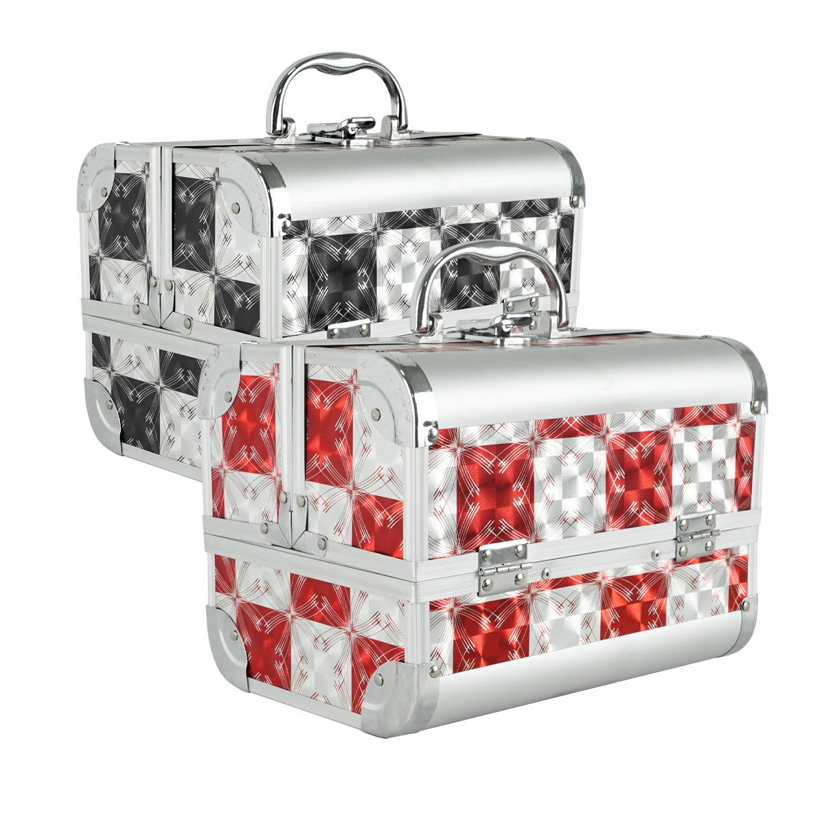 Maleta de maquiagem com repartições