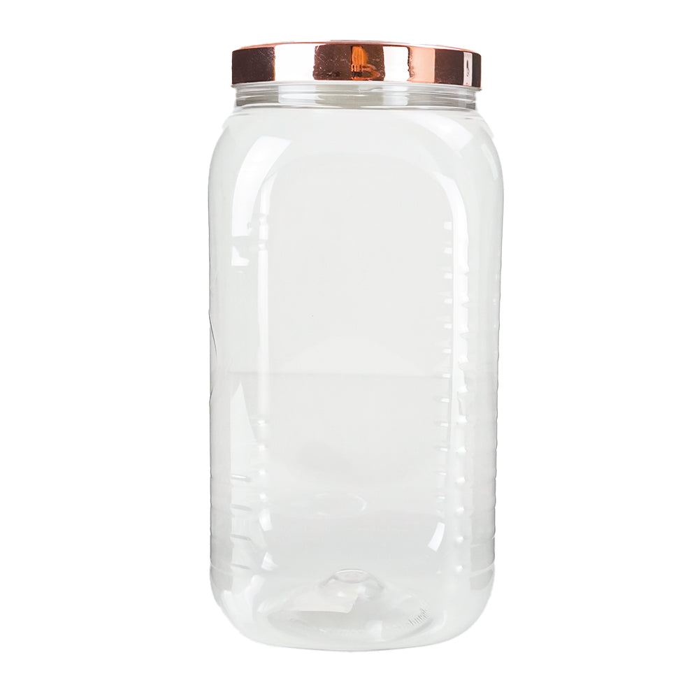 Pote transparente tampa rose gold 3,2L