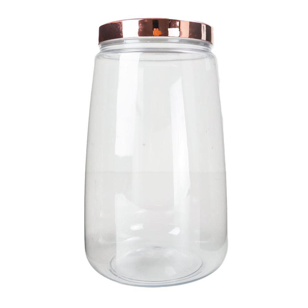 Pote transparente tampa rose gold 3L