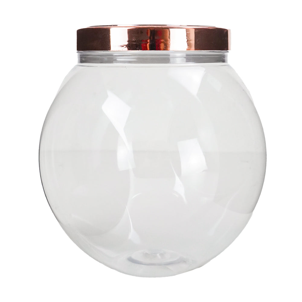 Pote transparente tampa rose gold 2,4L