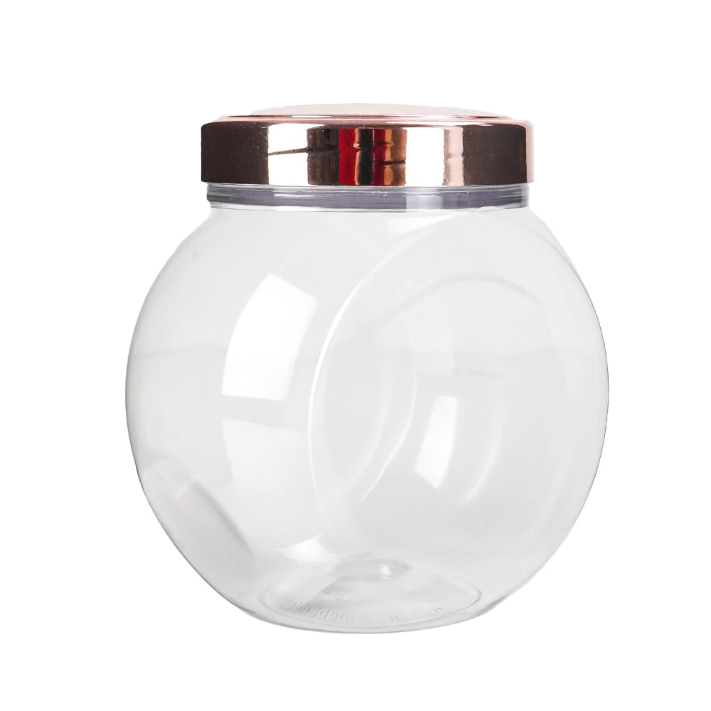 Pote transparente tampa rose gold 1L