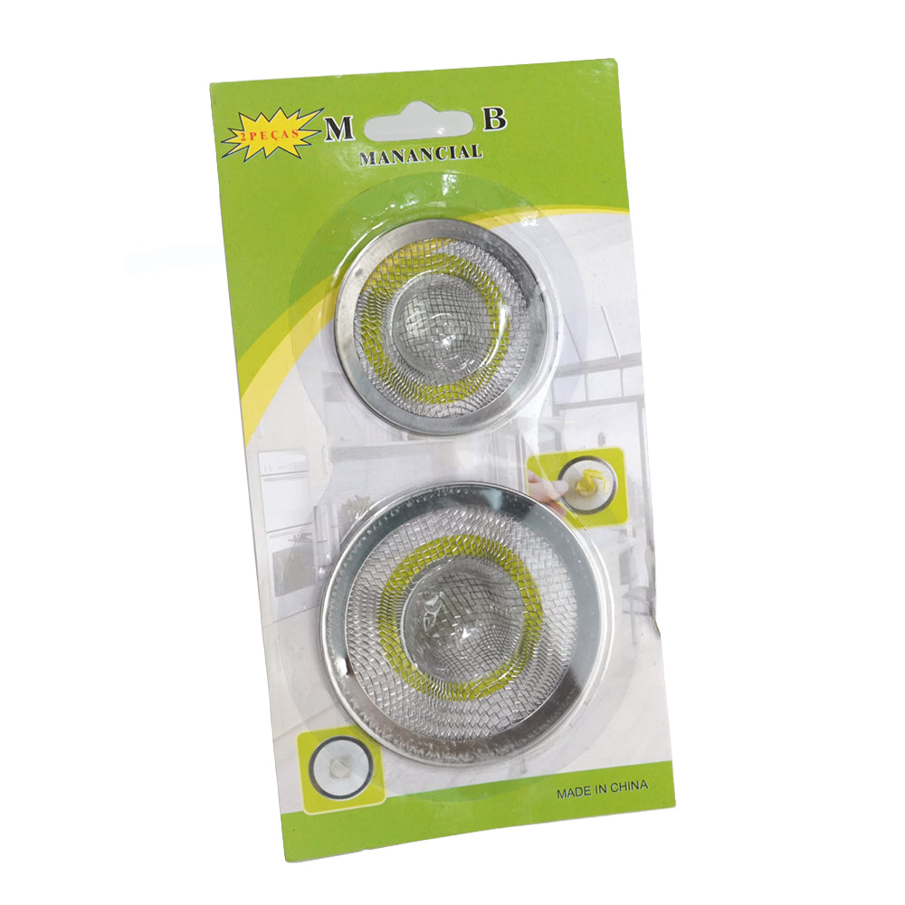 Ralo de pia de metal 2 peças