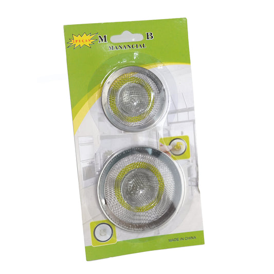 Ralo de pia de metal 2 peças