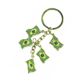 Chaveiro de metal brasil cartela c/12 un