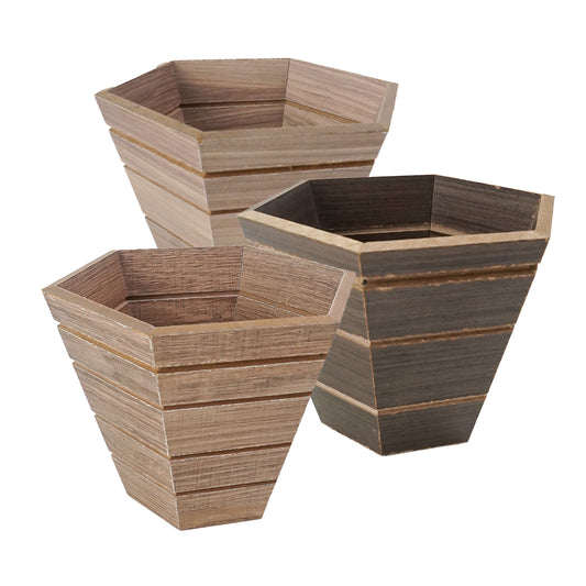 Cachepo sextavado 13cm