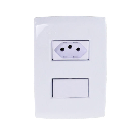 Tomada e interruptor 10A 4x2