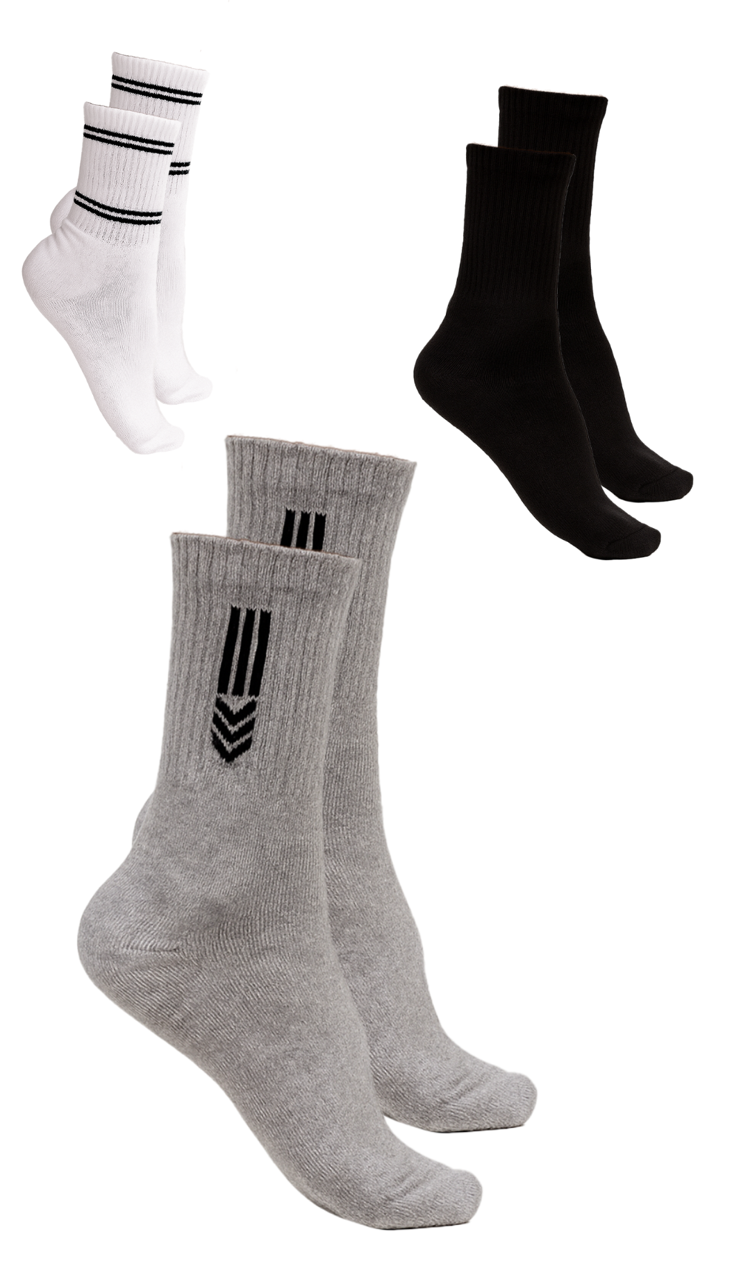 Meia cano alto masculina cada par