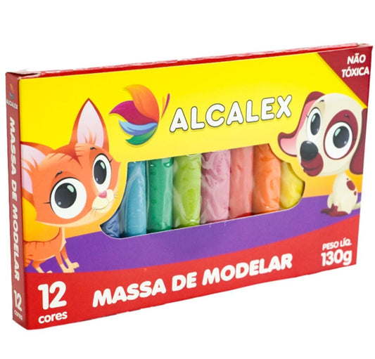 massinha de modelar 12 cores
