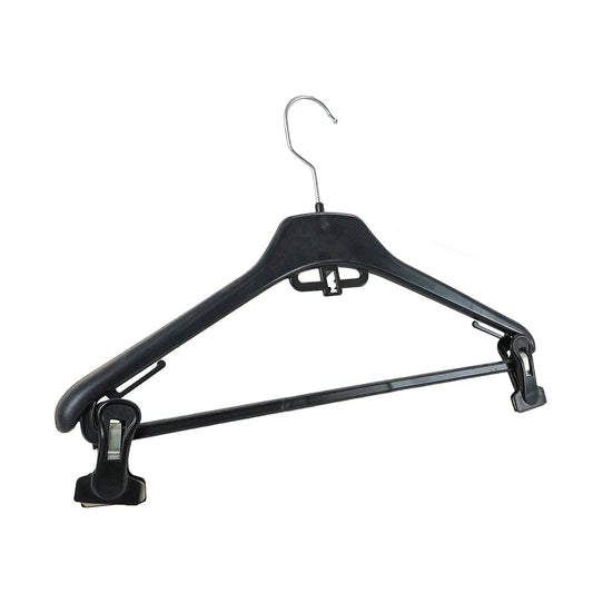 Cabide de plástico com presilha