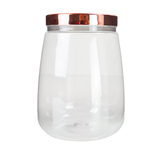 Pote transparente tampa rose gold 2,1L
