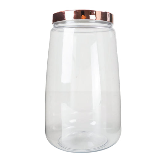 Pote transparente tampa rose gold 3L