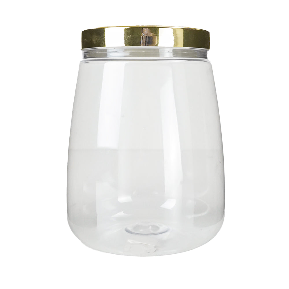 Pote transparente tampa dourada 2,1L