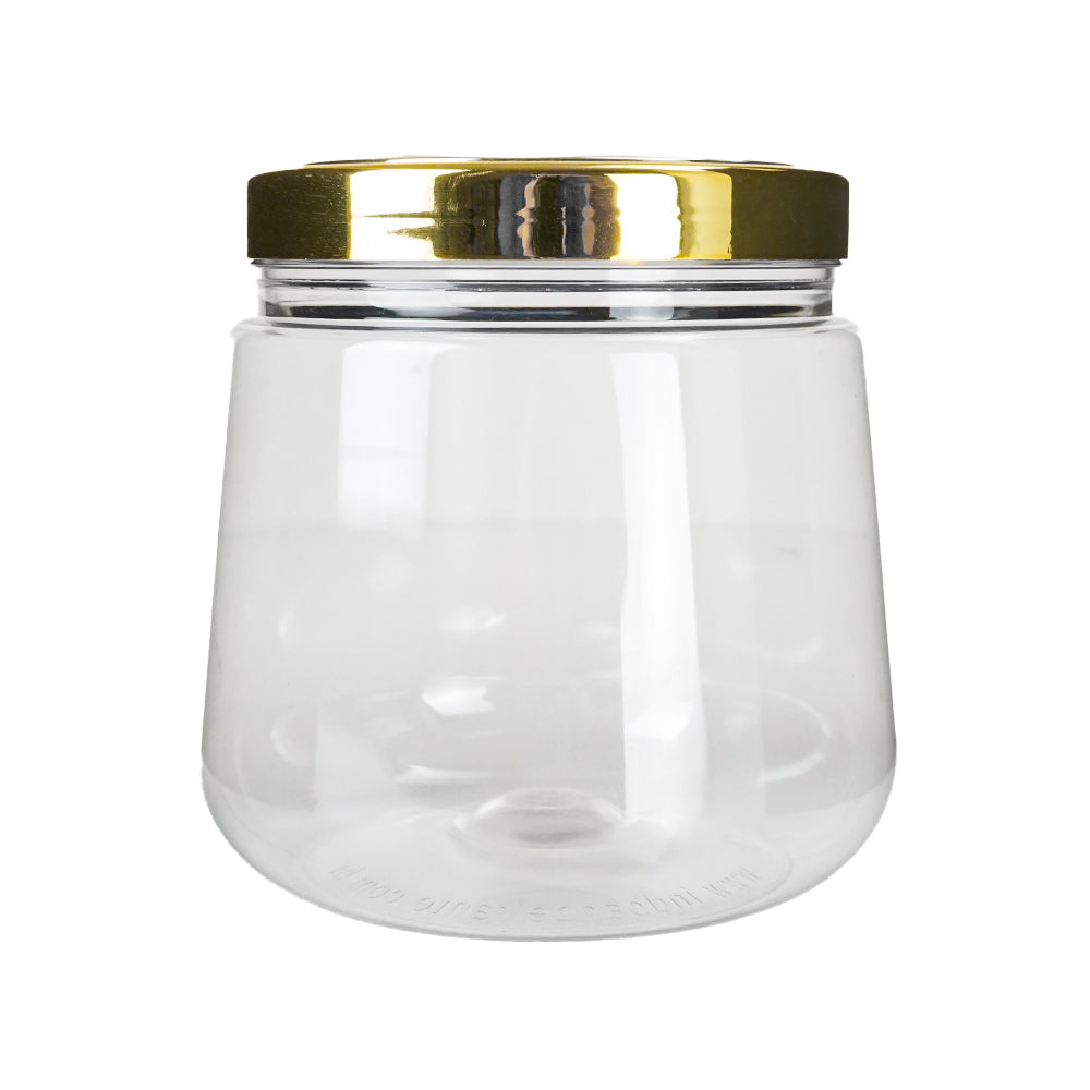 Pote transparente tampa dourada 1,2L