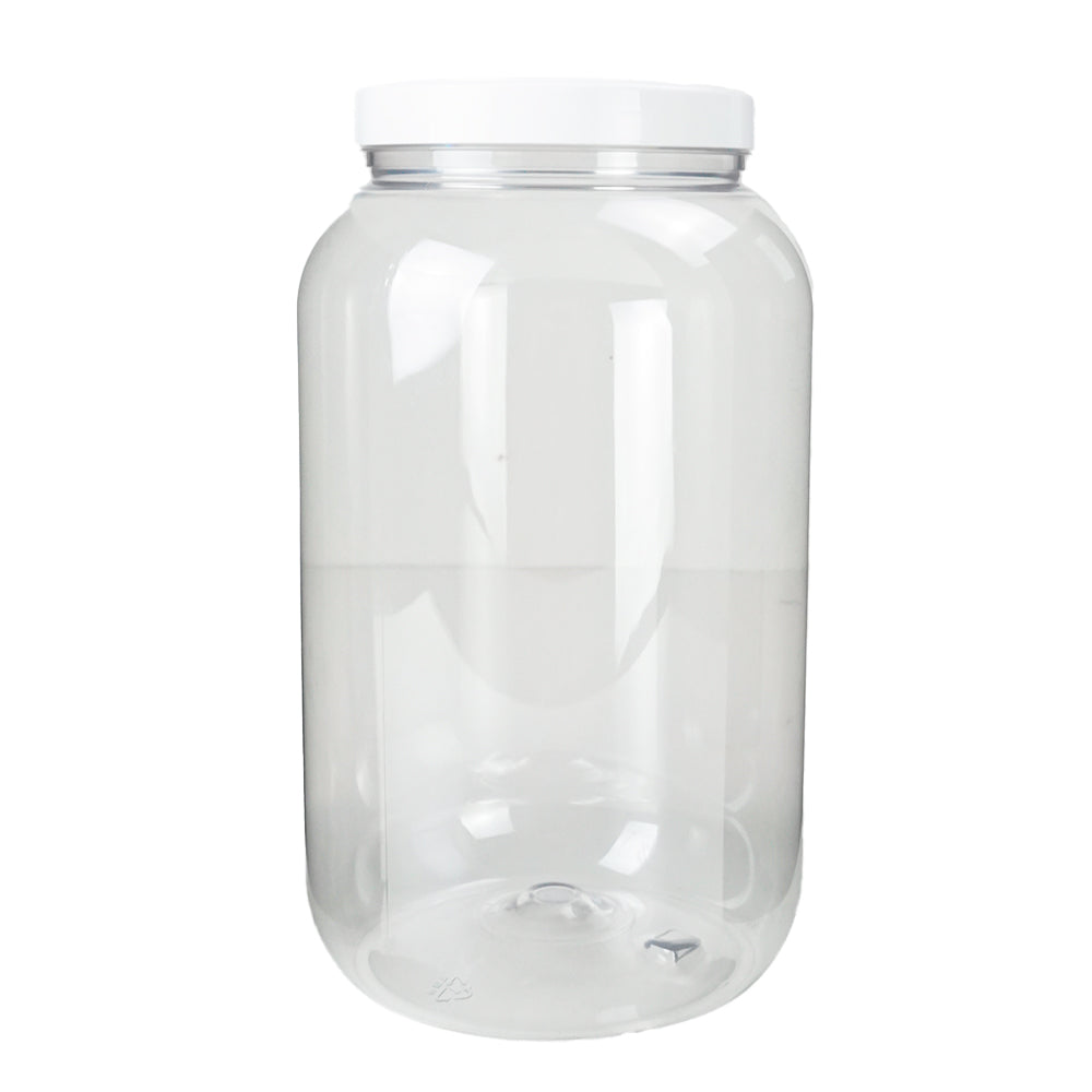 Pote transparente tampa branca 3,6L
