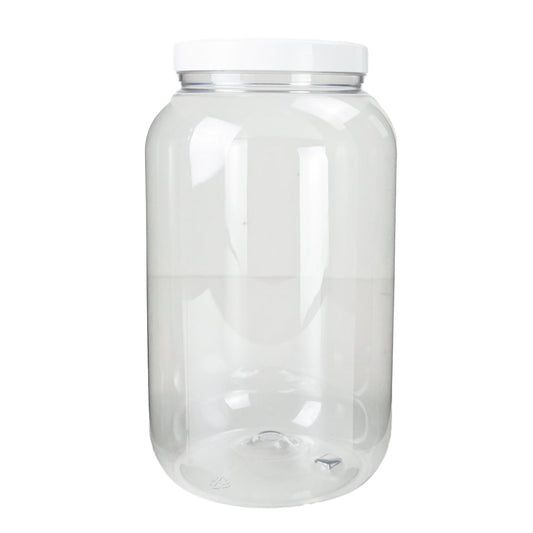 Pote transparente tampa branca 3,6L