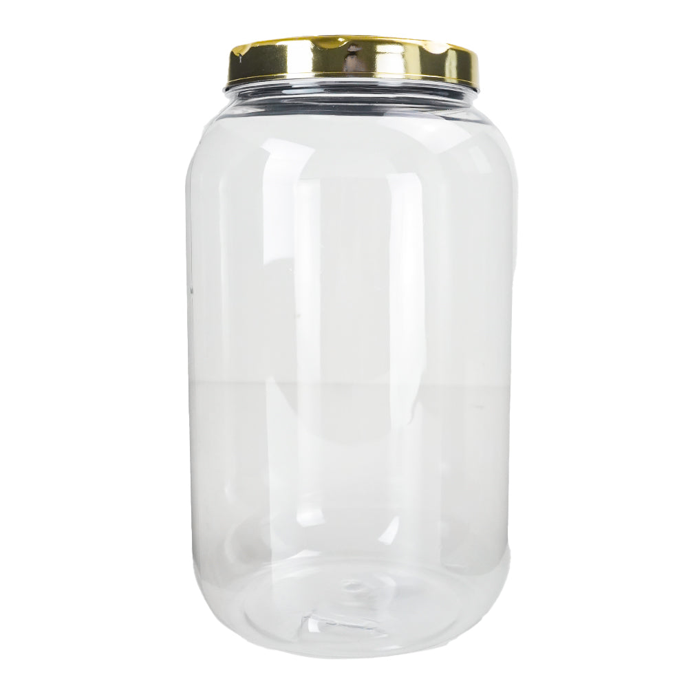 Pote transparente tampa dourada 3,6L